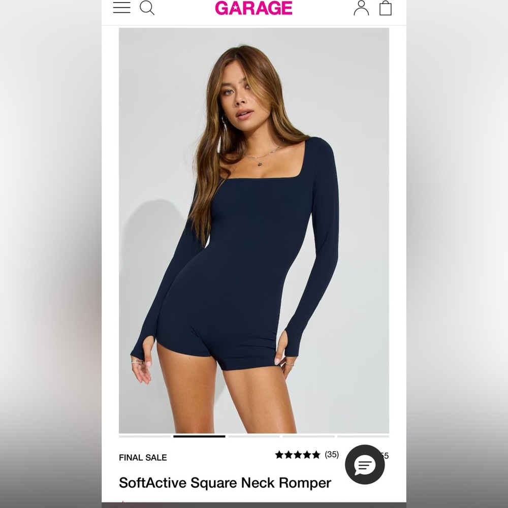 Garage SoftActive Square Neck Romper